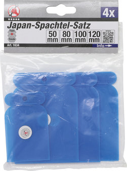 Japan-Spachtel-Satz, 50-80-100-120 mm, Kunststoff, 4-tlg.