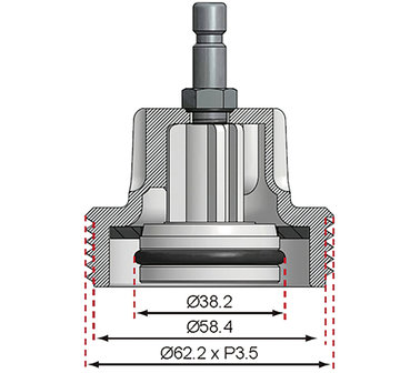 Adapter Nr. 9 f&uuml;r Art. 8027, 8098 f&uuml;r Audi, BMW, Porsche, VW