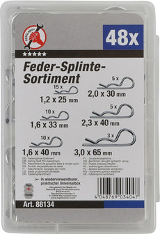 Feder-Splinte-Sortiment, 48-tlg.