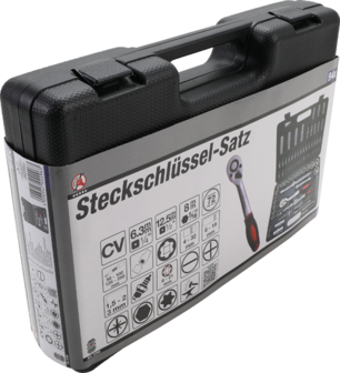 Steckschlussel-Satz Antrieb 6,3 mm (1/4) / 12,5 mm (1/2) 94-tlg