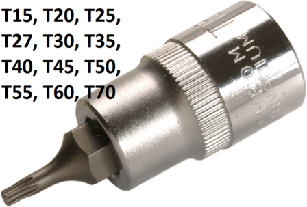 Steckschl&uuml;sseleinsatz (1/2) T-Profil (f&uuml;r Torx) T15-T70