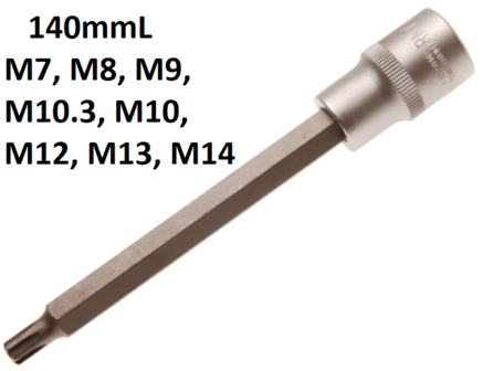 Bit-Einsatz Lange 140mm Antrieb Innenvierkant (1/2) Keil-Profil (fur RIBE)