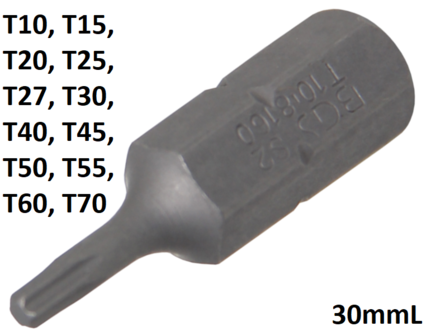 Bit (5/16) Au&szlig;ensechskant T-Profil (f&uuml;r Torx)