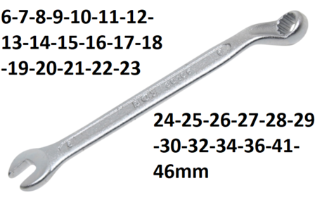 Maul-Ringschlussel, gekropft SW 6-46mm