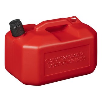 Benzinkanister 10L Kunststoff rot UN-gepruft (niedriges Modell)