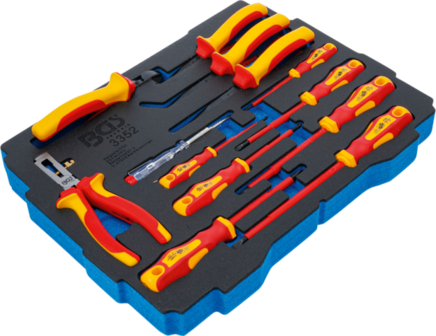 Schaumeinlage fur Art. BOXSYS1 &amp; 2: VDE-Zangen-/ Schraubendreher-Satz 13-tlg
