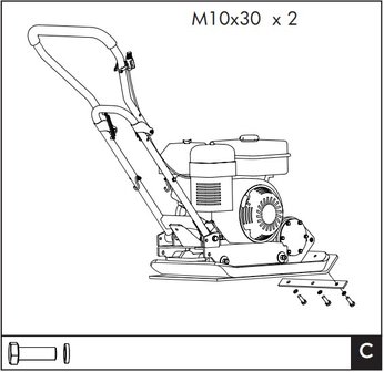 Ruttelplatte mit Benzinmotor 8.2kn