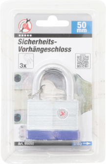 Sicherheits-Vorh&auml;ngeschloss, 50 mm