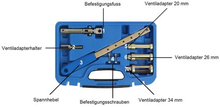 Ventilfeder-Spannapparat-Satz 7-tlg