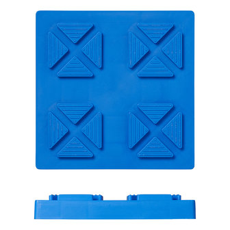Stapelbare Grundplatten 21x21x3 3cm - Set mit 4 Stuck