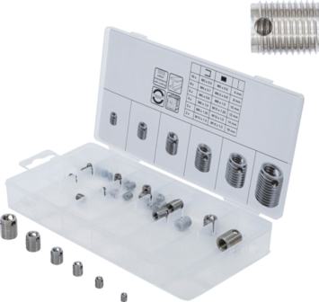 Gewindeeinsatze-Sortiment selbstschneidend 32-tlg