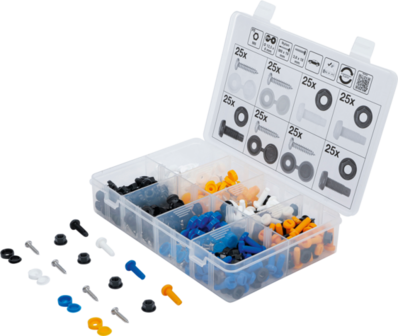 Schrauben-, Muttern- und Abdeckkappen-Sortiment 400-tlg