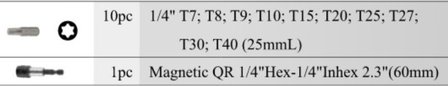 Bit Satz Torx 11 tlg