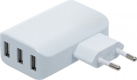 Universal USB-Ladegerat 3 USB-Ports max 3.4 A total max. 2.4 A / USB 110 - 240 V