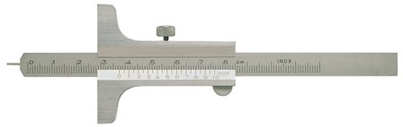 Tiefenmesser mit austauschbarer Messspitze aus gehartetem Stahl 0-200 mm