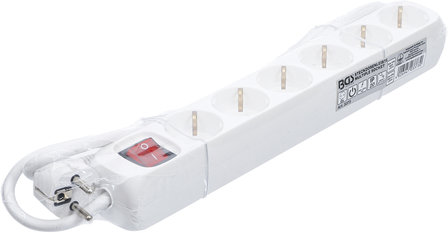 Steckdosenleiste 6-fach mit Schalter Zuleitung 1,4 m 3 x 1,5 mm&sup2; IP 20