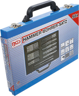 Hammer-Bohrer-Satz SDS-Schaft, Hartmetallspitze 4 - 12 mm 56-tlg