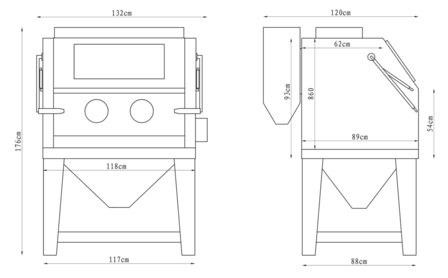 Sandstrahl-Stand 990 l