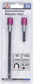 Automatischer Bithalter-Satz Abtrieb Innensechskant 6,3 mm (1/4) 60 / 150 mm 2-tlg