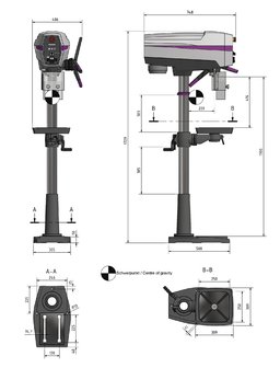 S&auml;ulenbohrmaschine Durchmesser 25mm 1x230V