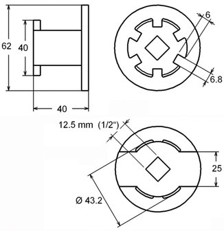 Olfilterschlussel 6-Zahne fur Hyundai &amp; Kia 2.0L / 2.2L Diesel