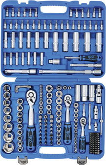 Steckschl&uuml;ssel-Satz Sechskant Antrieb 6,3 mm (1/4) / 10 mm (3/8) / 12,5 mm (1/2) Zollgr&ouml;&szlig;en 192-tlg