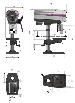 Tischbohrmaschine, Durchmesser 25 mm