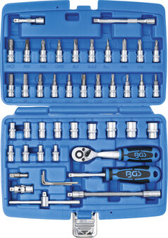 Steckschl&uuml;ssel-Satz Antrieb 6,3 mm (1/4) 46-tlg