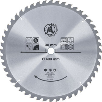 Hartmetall-Kreissageblatt &Oslash; 400 x 30 x 3,4 mm 48 Zahne