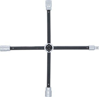 Rad-Kreuzschlussel mit Gelenk fur Pkw Vierkant SW 17 x 19 x 21 x 12,5 mm (1/2)