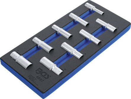 Werkzeugablage 1/3: Steckschl&uuml;ssel, Sechskant 12,5 mm (1/2) 10 - 24 mm tief 9 Stck.