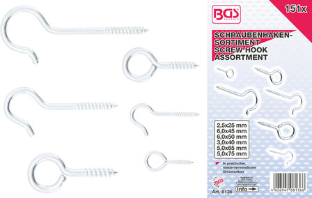151-teiliges Schraubhaken-Sortiment