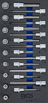 Werkzeugeinsatz 1/3: Bit-Steckschl&uuml;sselsatz 12,5 mm (1/2 Zoll) Innensechskant 24-tlg.