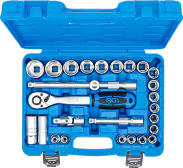 Steckschl&uuml;ssel-Satz Antrieb 12,5 mm (1/2) SW 8 - 32 mm 27-tlg