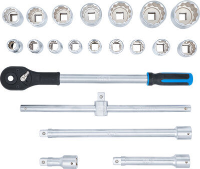 Steckschl&uuml;ssel-Satz Zw&ouml;lfkant | Antrieb 20 mm (3/4) | 21-tlg.