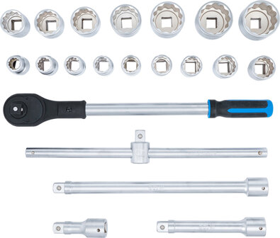 Steckschl&uuml;ssel-Satz Zw&ouml;lfkant | Antrieb 20 mm (3/4) | 21-tlg.
