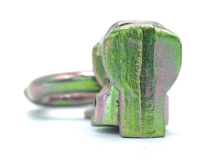 Ohrsteckerbeschlag doppelt mit Ring