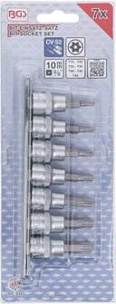 7-teiliges 3/8 Bit Sockel Set, T-Star (Tamperproof) (f&uuml;r Torx), T15-T50