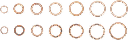 95-teiliges Kupfer-O-Ring-Sortiment, &Oslash; 6-20 mm