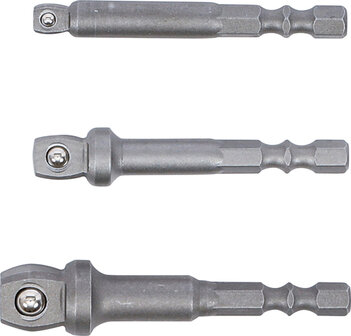 Bohrmaschinen-Kippadapter-Satz Antrieb Au&szlig;ensechskant 6,3 mm (1/4) 3-tlg