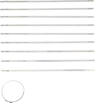 Achsmanschetten-Schellen-Satz Edelstahl rostfrei 7 mm 50 - 120 mm 10-tlg