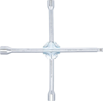 Rad-Kreuzschlussel mit Gelenk fur PKW | Vierkant SW 17 x 19 x 21 x 12,5 mm (1/2)