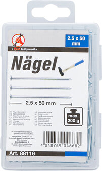 N&auml;gel-Sortiment 200 g 2,5 x 50 mm