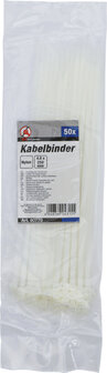 Kabelbinder-Sortiment wei&szlig; 4,8 x 250 mm 50-tlg