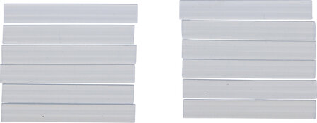 Hei&szlig;klebe-Patronen transparent &Oslash; 7,5 mm, 50 mm 12-tlg
