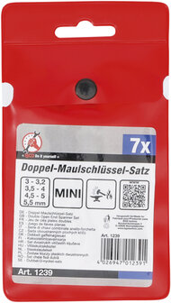 Doppel-Maulschlussel-Satz Mini-Ausfuhrung SW 3 - 5,5 mm 7-tlg