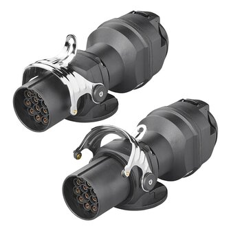 Adapterstecker von 24V 15 auf 12V 13-polig ISO12098 &gt; ISO11446