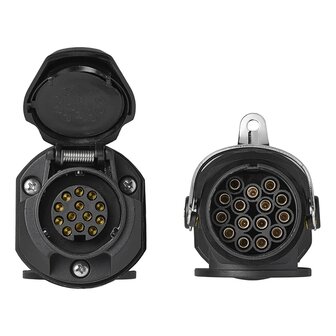 Adapterstecker von 24V 15 auf 12V 13-polig ISO12098 &gt; ISO11446