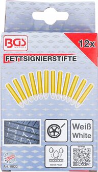 Fettsignierstifte wei&szlig; 12 St&uuml;ck