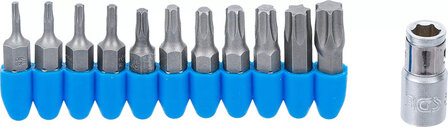 Bit-Satz | Antrieb Au&szlig;ensechskant 6,3 mm (1/4) | Abtrieb T-Profil (f&uuml;r Torx) | 11-tlg.